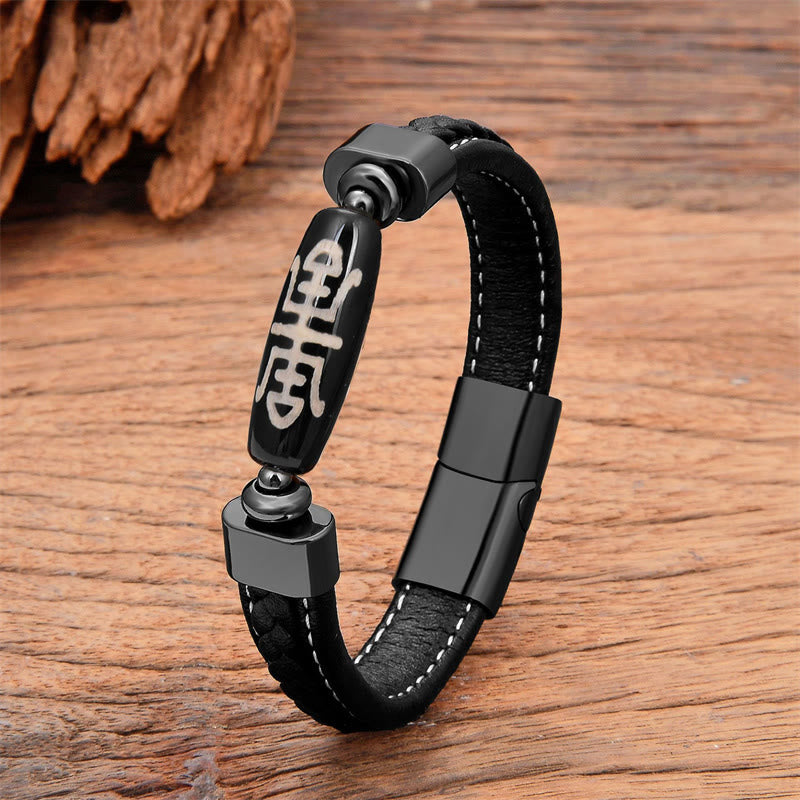 16-18cm Tibetan Dzi Bead Protection Bracelet