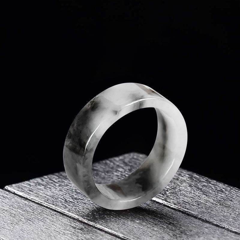 Buddha Stones Jade Prosperity Luck Ring