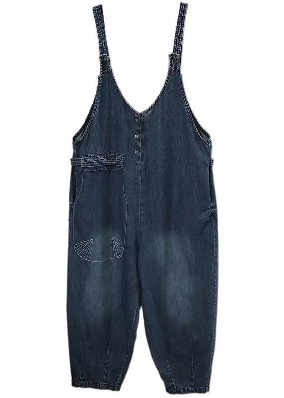 Summer New Washed and Polished White Jumpsuit