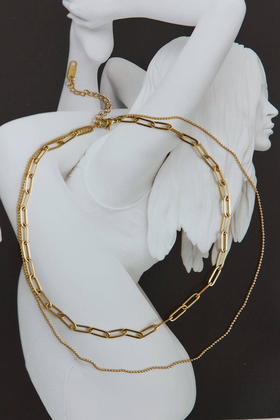 18k Gold Plated Glimmer in the Night Necklace Gold