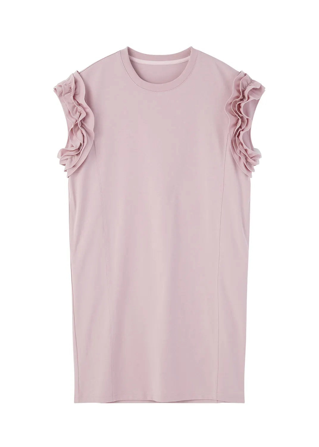 Pink Oversized Cotton Tea Dresses Butterfly Sleeve