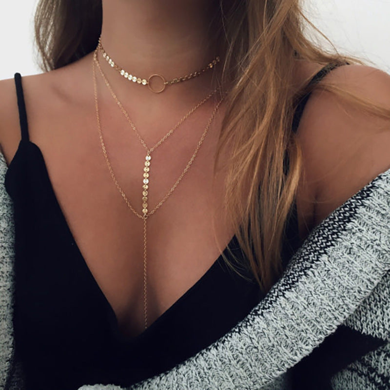 Hot Selling Handmade Multi-layer Circle Necklace