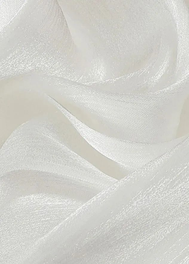 Simple White Wrinkled Chiffon Skirt Summer