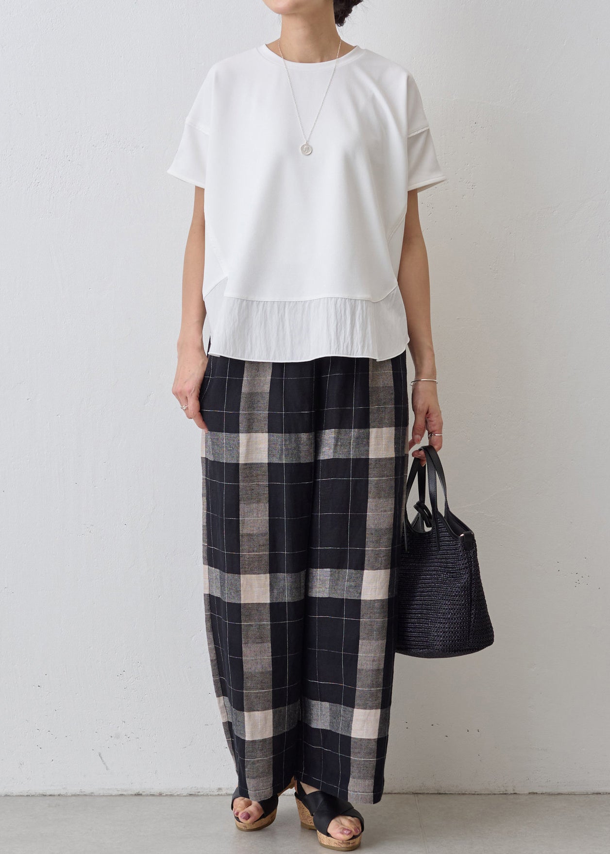 Classy White Oversized Patchwork Cotton Tank Summer