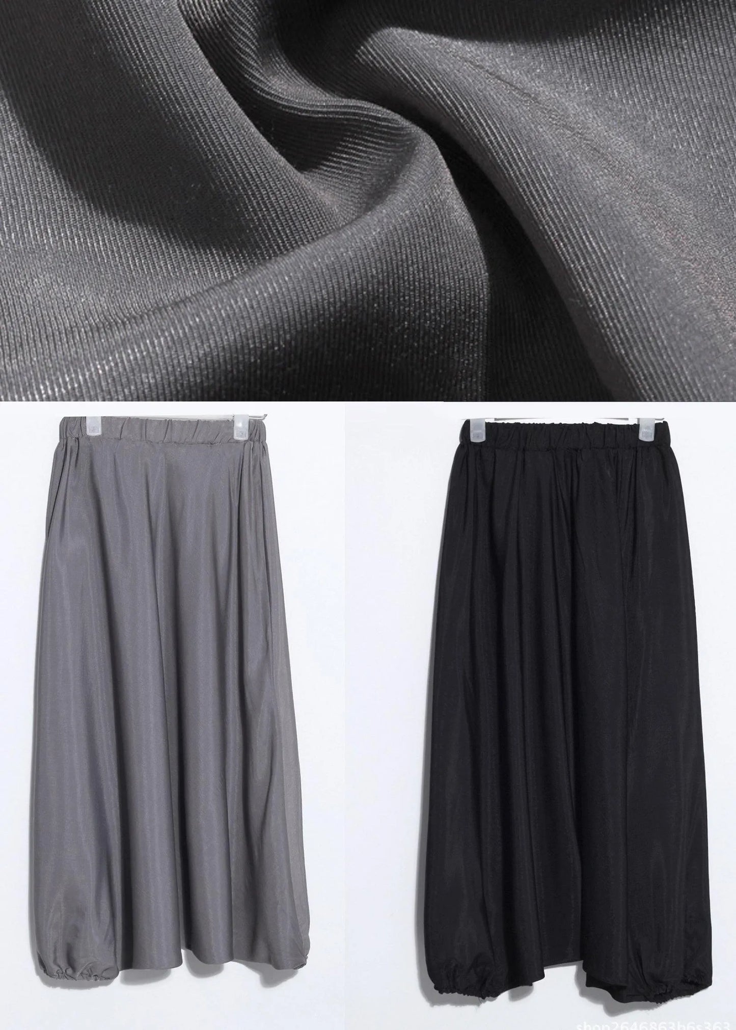 Grey Chiffon Lantern Pants Summer
