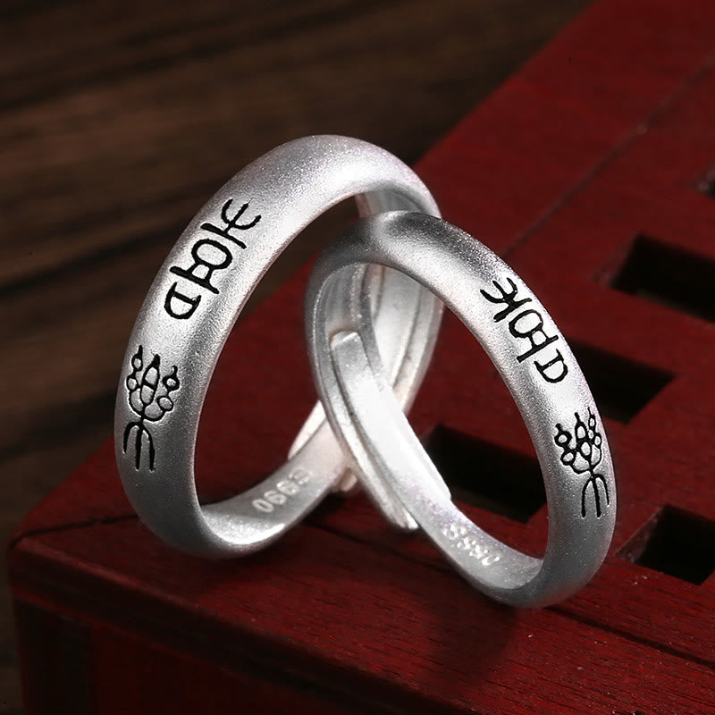 Buddha Stones Peace and Joy Copper Luck Wealth Ring