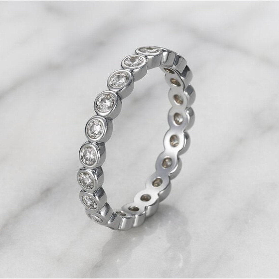 "demi" ✨ Dainty Gold Plated Diamond Like Ring