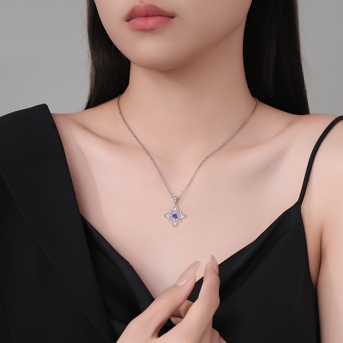 Amethyst Blossom Goddess Necklace