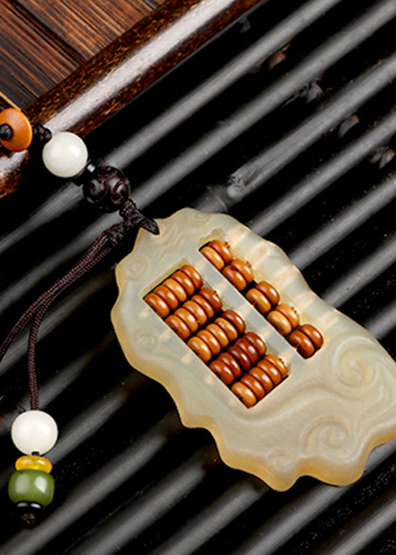 Unique Yellow Xiangyun Abacus Key Pendant