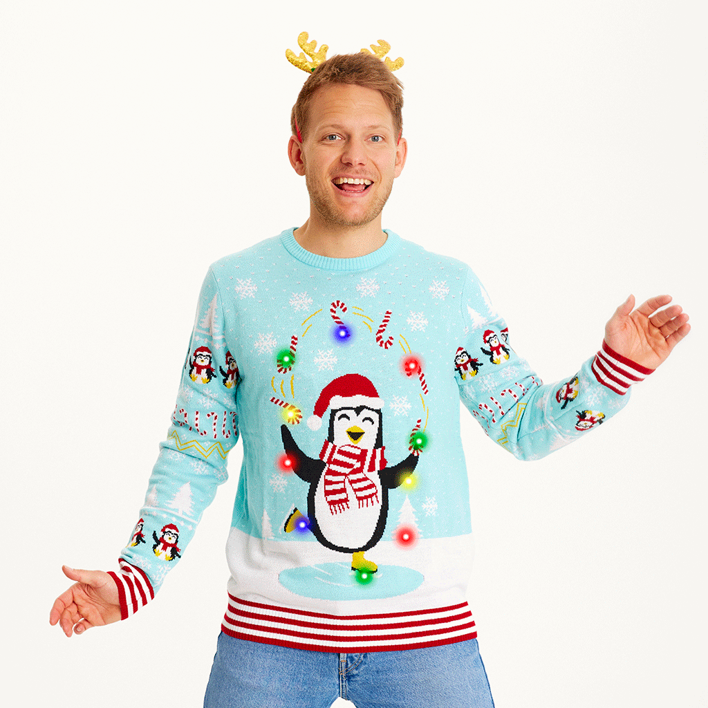 Pingos Christmas Sweater LED Men's