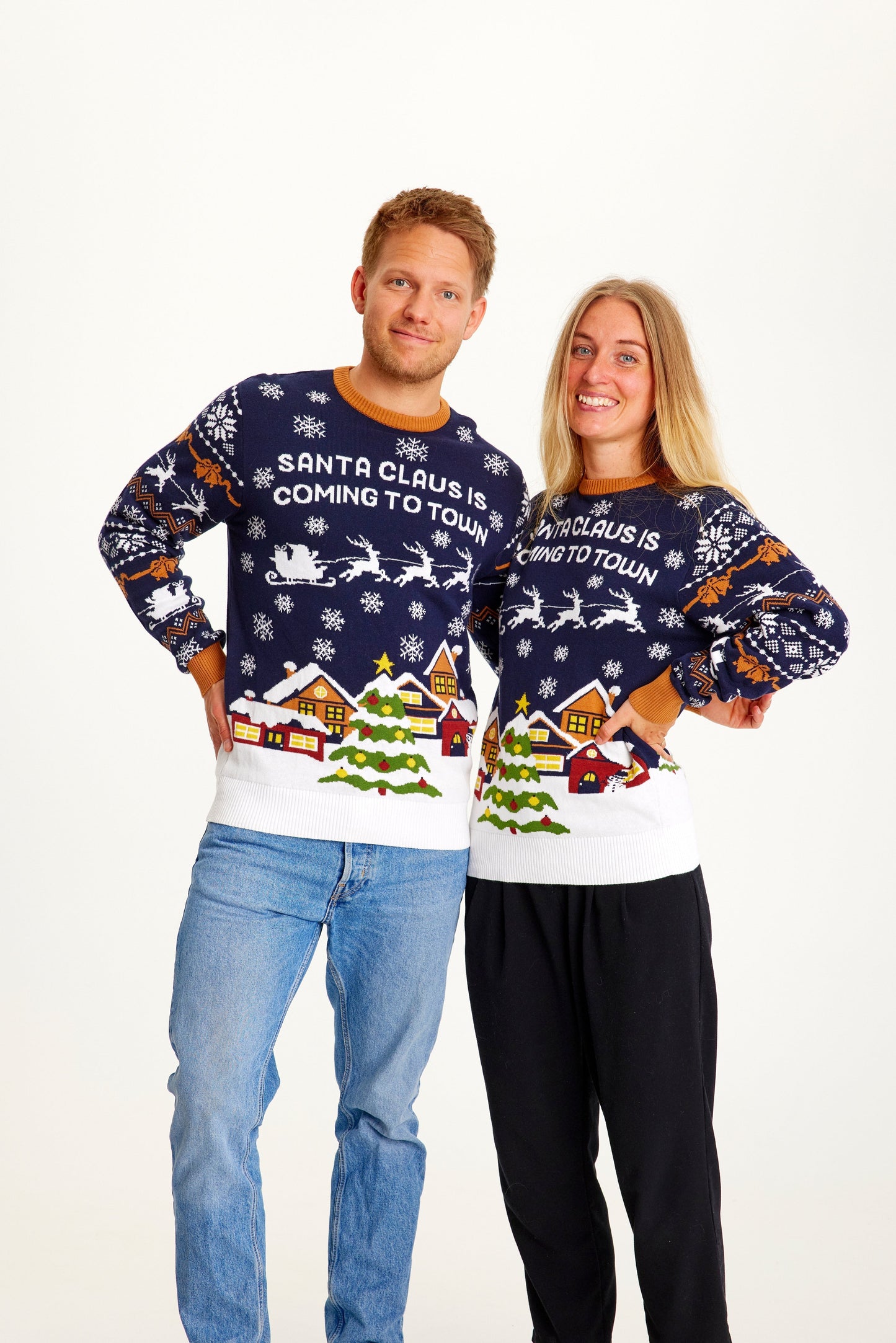 Santa Claus Is Coming to Town Navy Women's