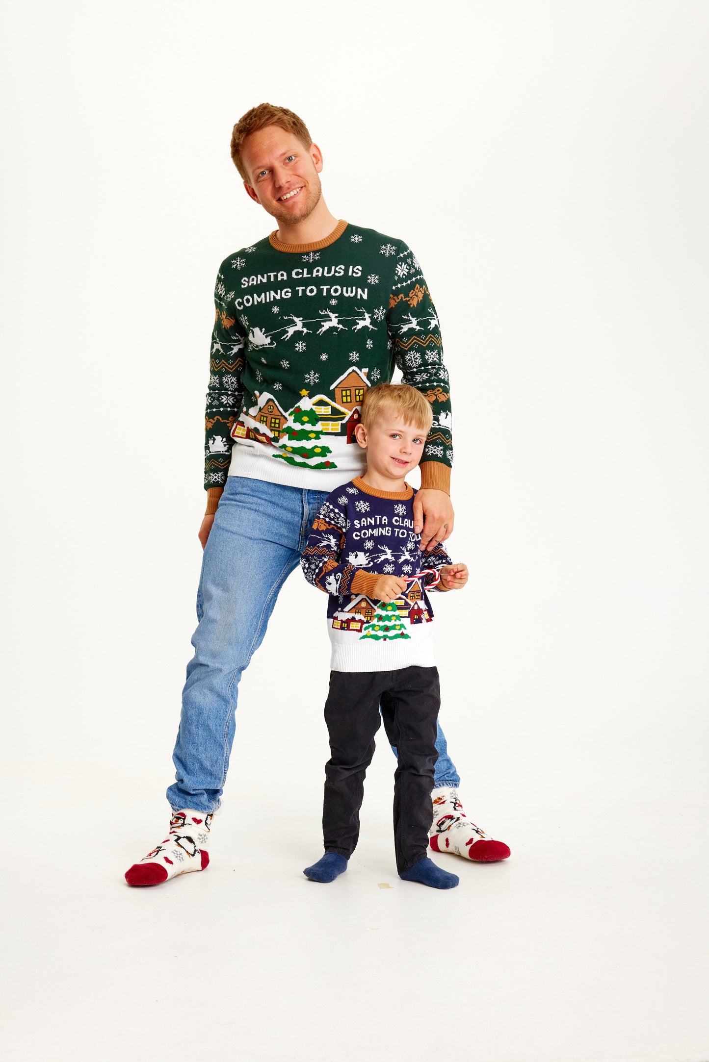 Santa Claus Is Coming to Town Navy Men's