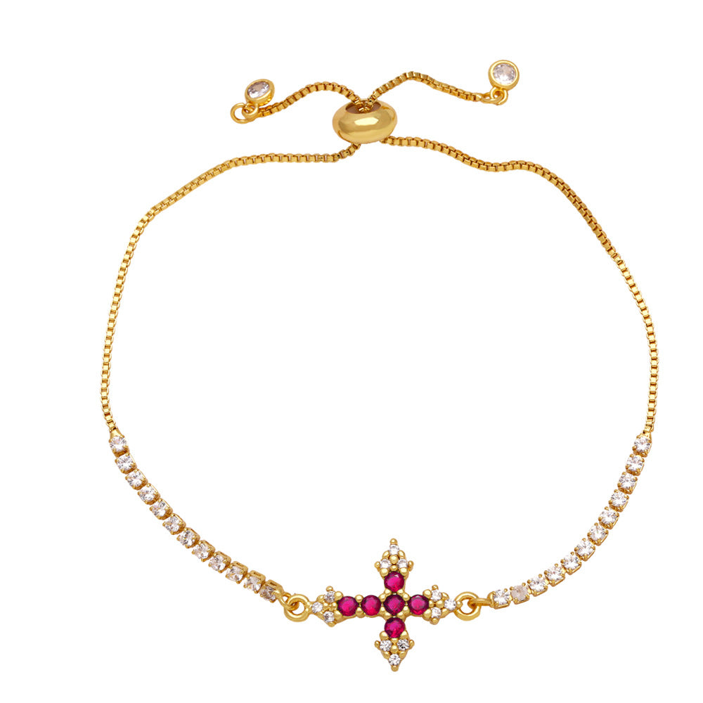 Eleonor Zircon Cross Bracelet