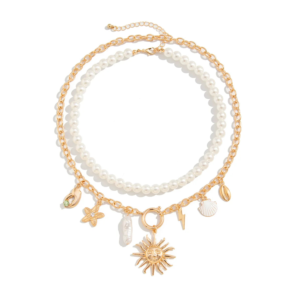 Verity Sun Starfish Necklace Set