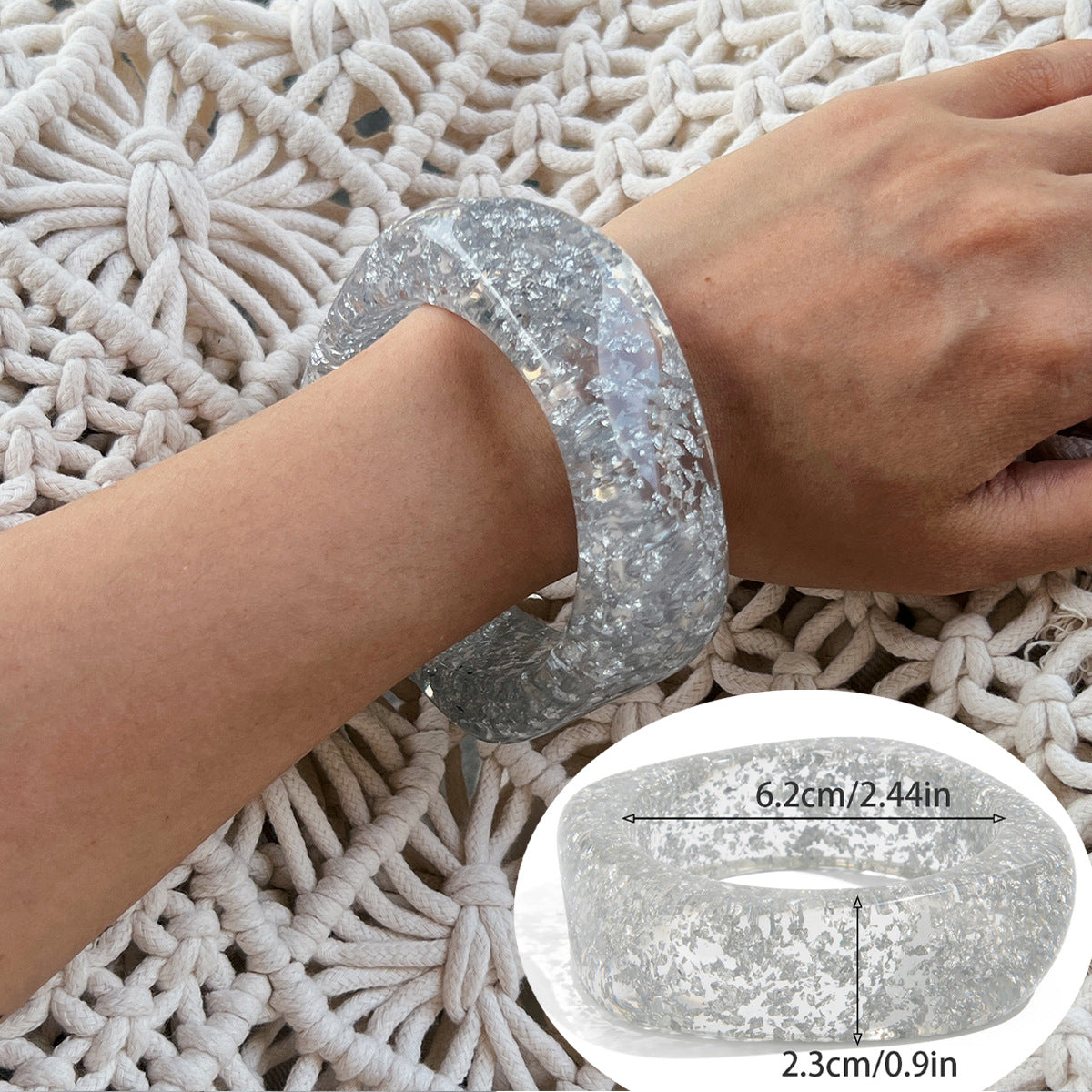 Aloni Marbled Acrylic Bracelet