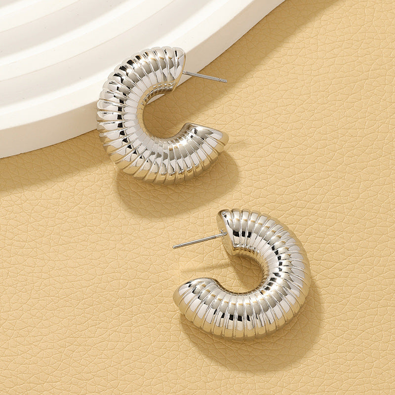 Odalys Textured C-hoop Earrings