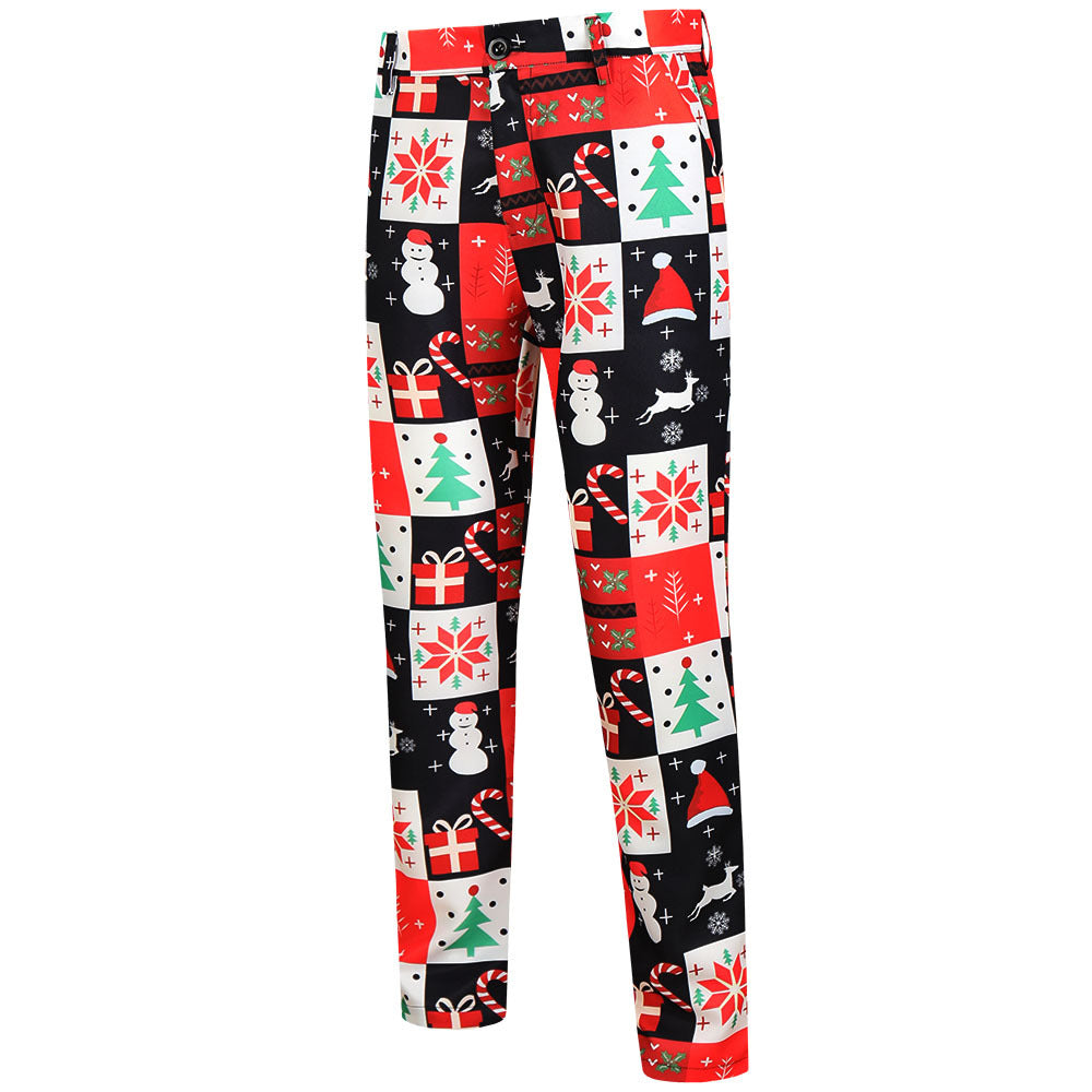 Women's Festive Suit Set with Christmas Pattern