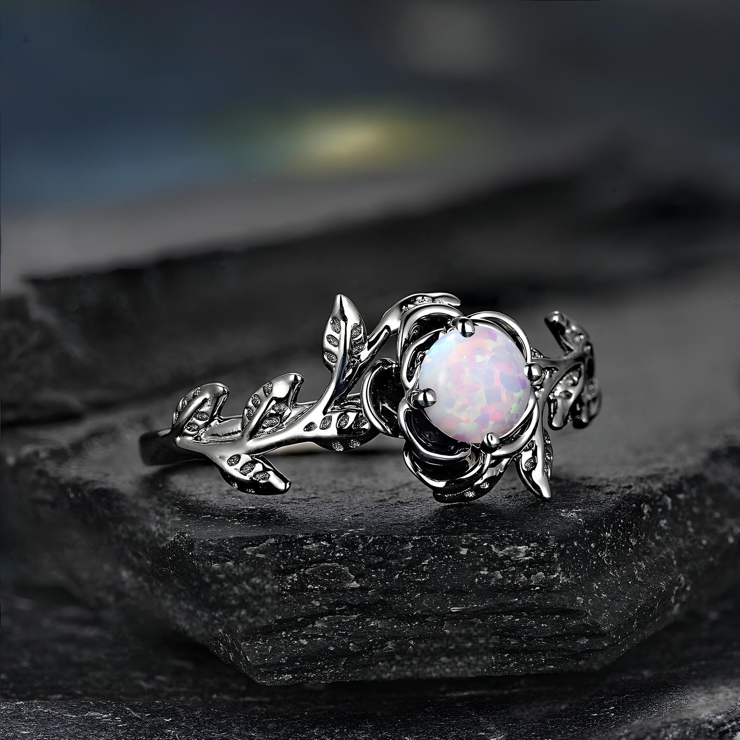 Nature’s Veil Opal Goddess Ring