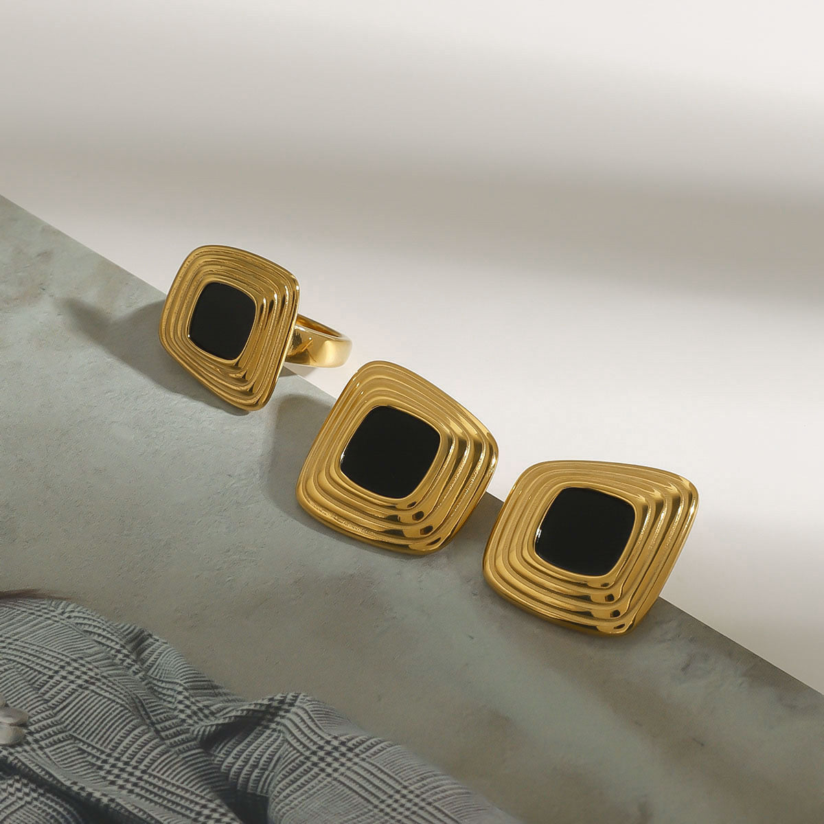 Jaia Square Stud Earrings