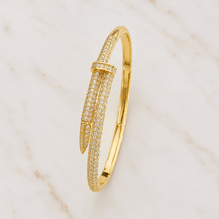 "samara" Pavé Nail Head Cuff Bracelets