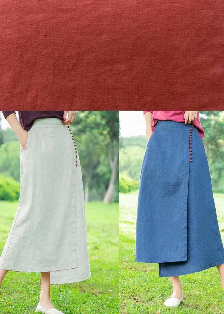 New Retro Blue Irregular Skirt