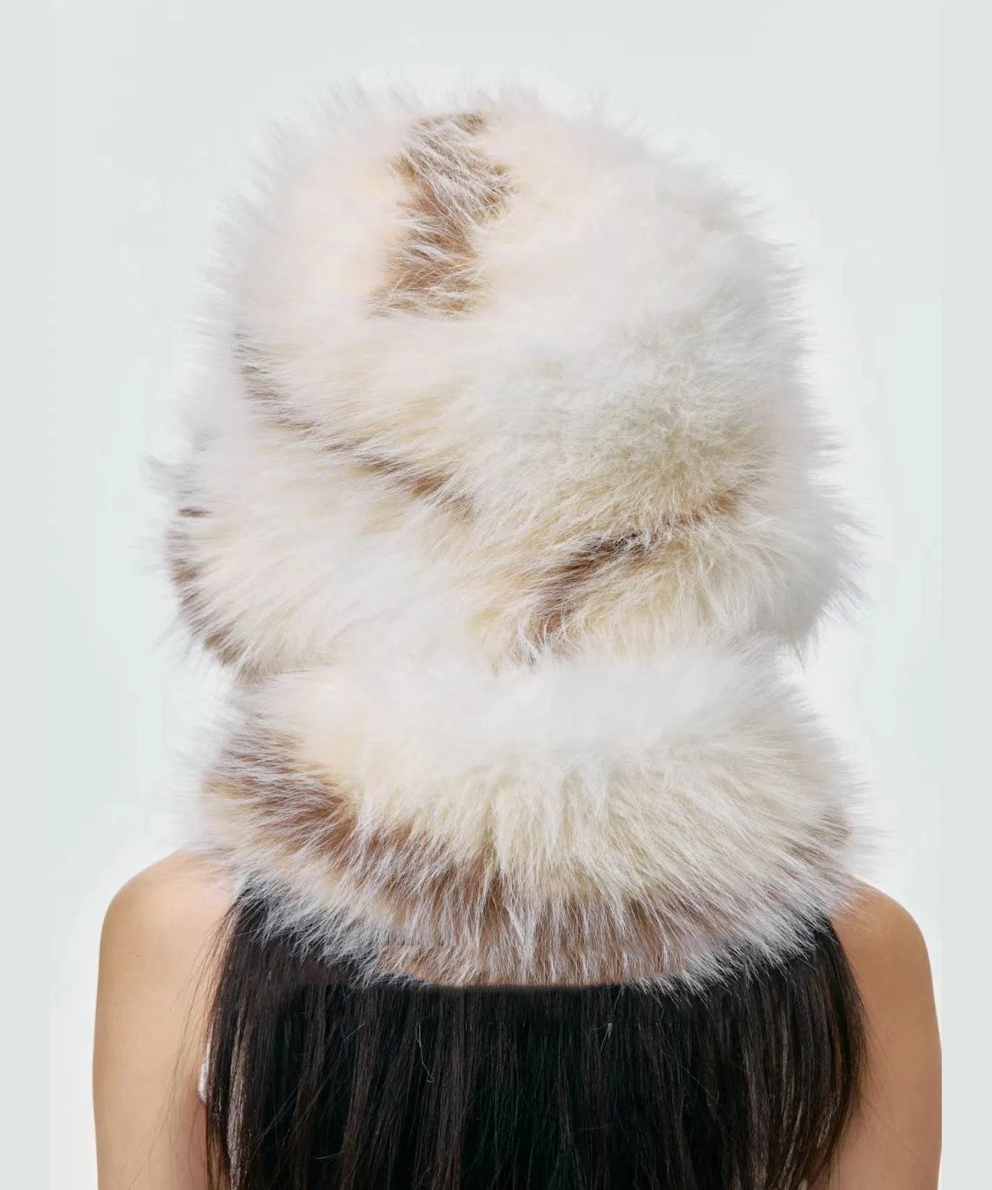 Thick Fuzzy Fur Fluffy Hat and Scarf Two Piece Set
