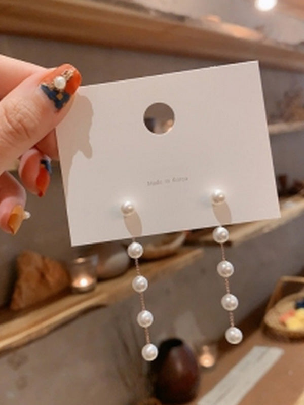 Geometry Split-joint Tasseled Earrings Accessories