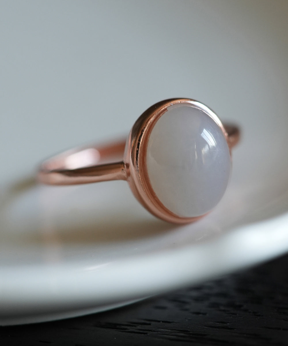 Gold Sterling Silver Overgild Jade Rings