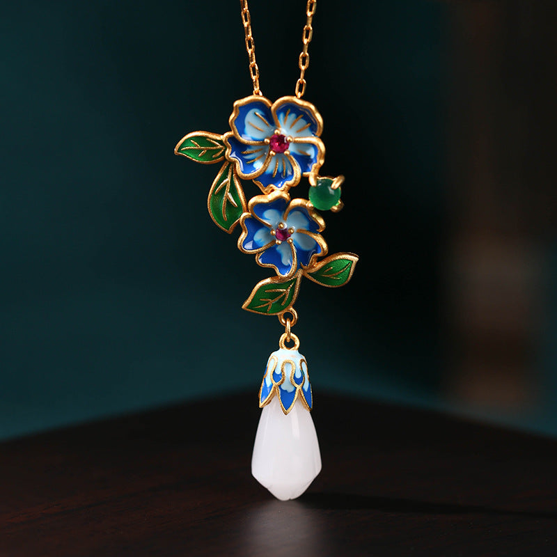 Enamel Painted Literary Necklace