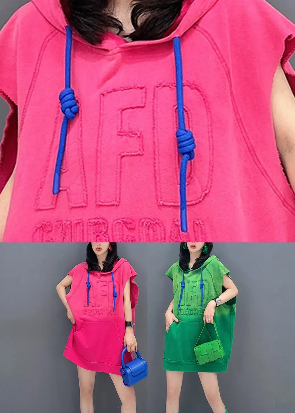 Rose Graphic Hooded Tops Summer