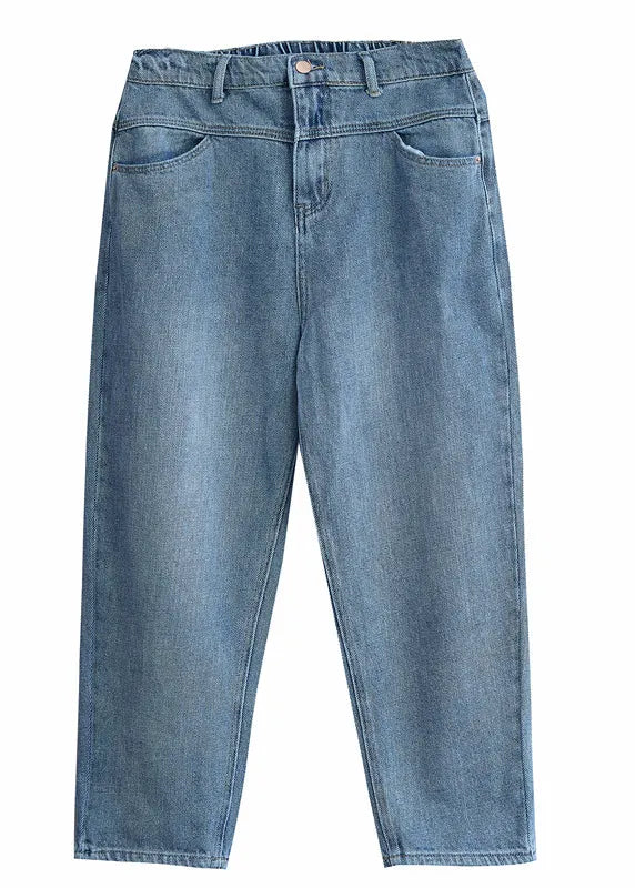 Organic Denim Blue Harem Pants Spring