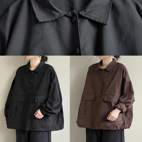 French Lapel Patchwork Spring Clothes for Photography Gray Blouses