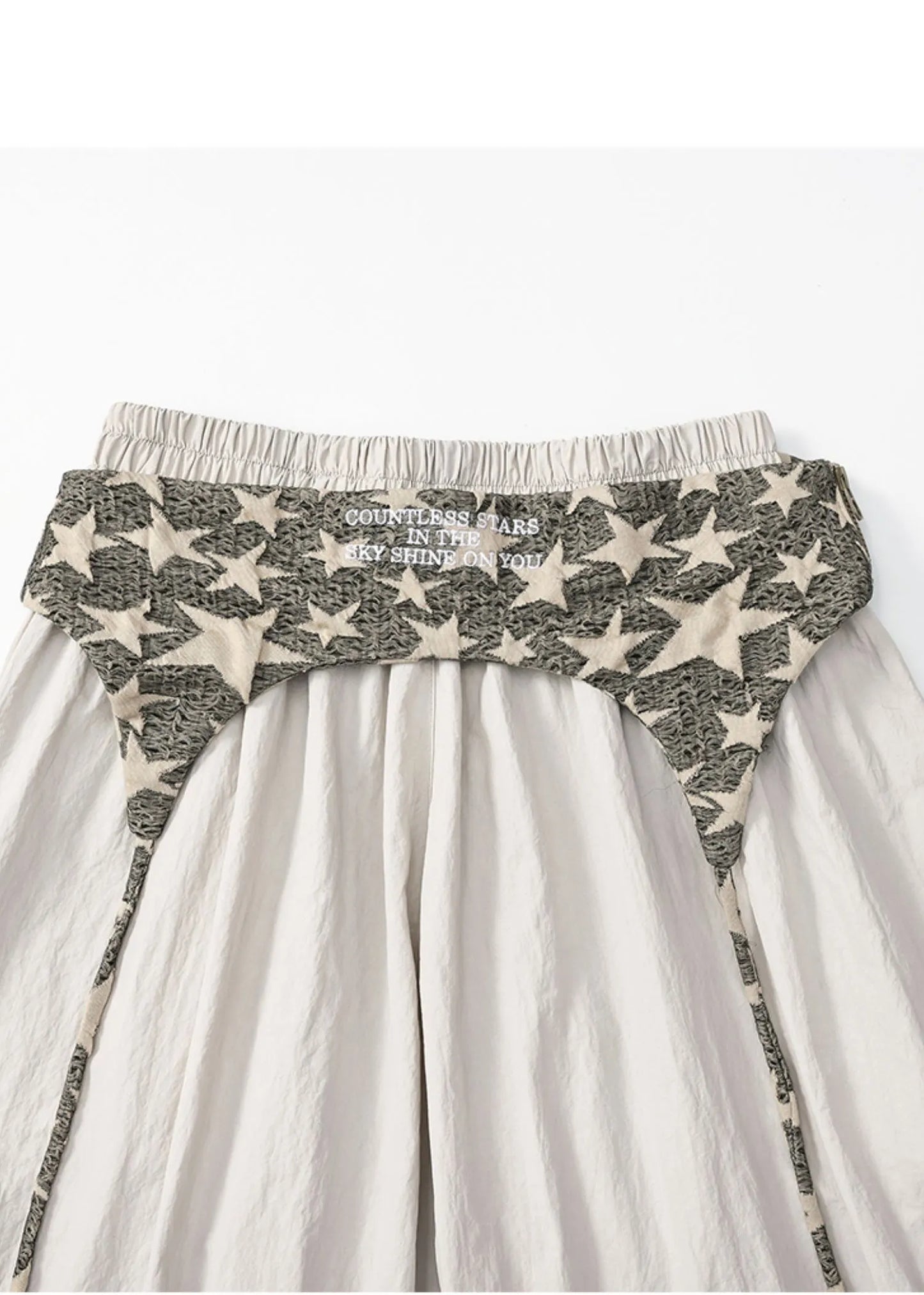 Apricot Oversized Wrinkled Spandex Wide Leg Pants Spring