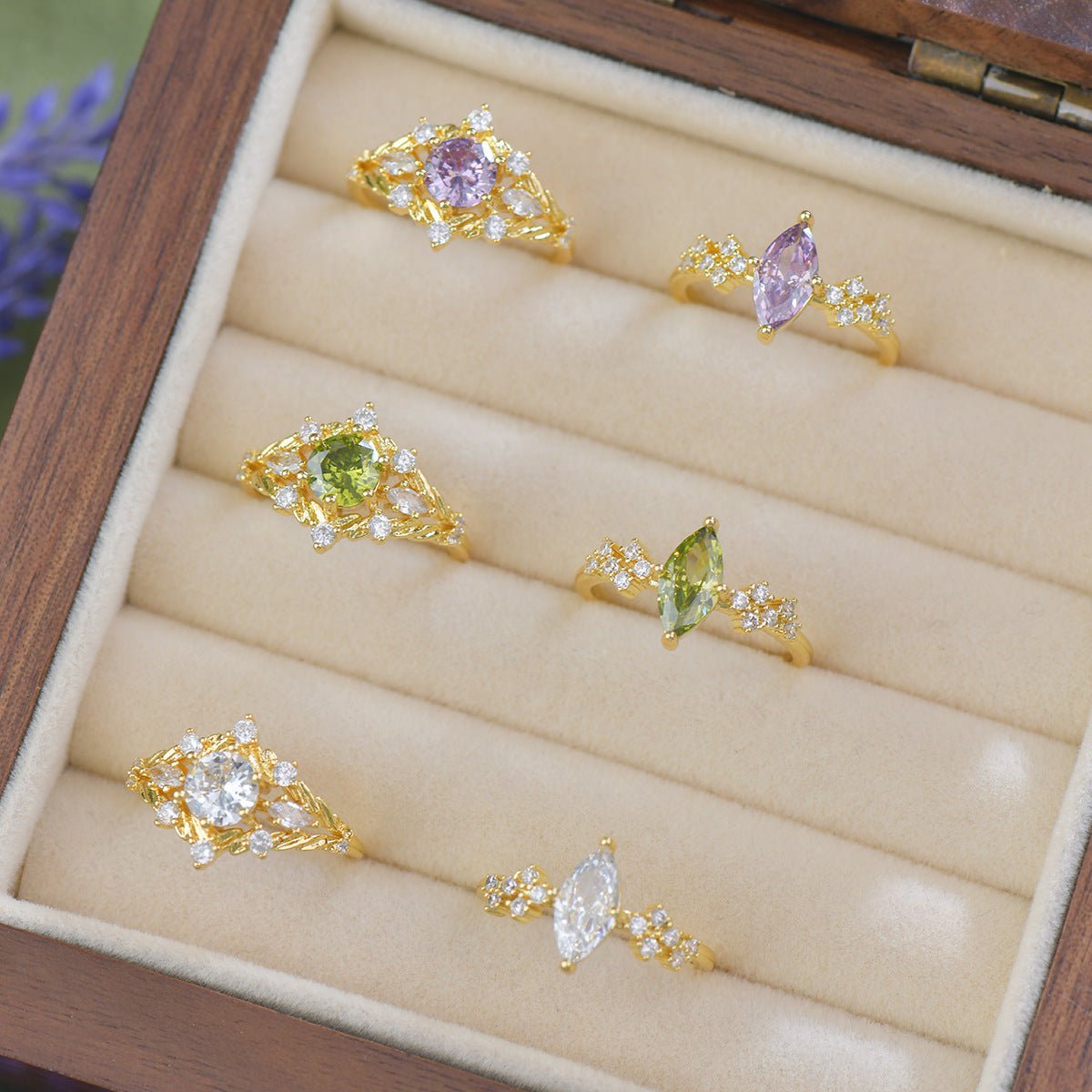 Lilac Veil Ring
