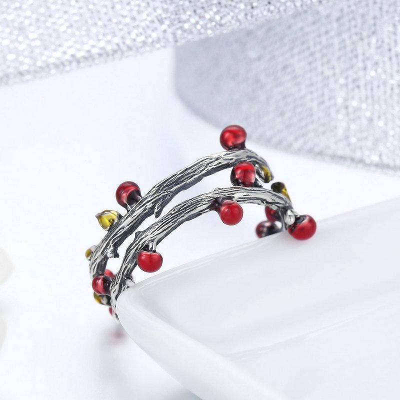 Autumn Leaves Sterling Silver Wrap Ring