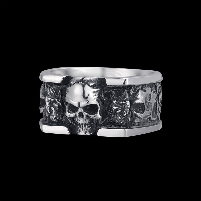 Rose Skull Eternity Ring