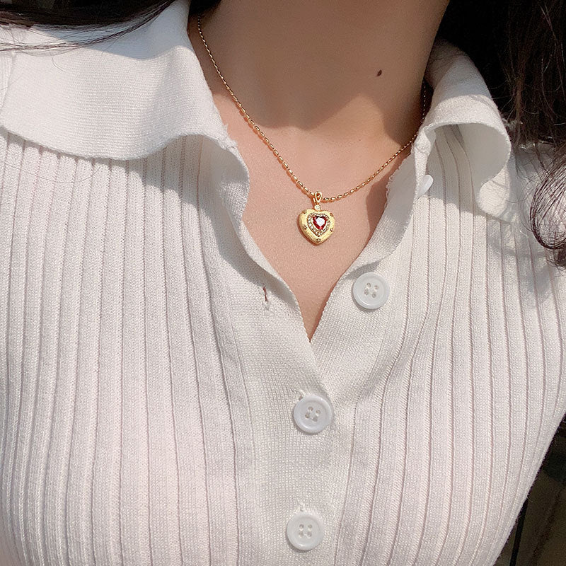 Royal Red Heart Necklace