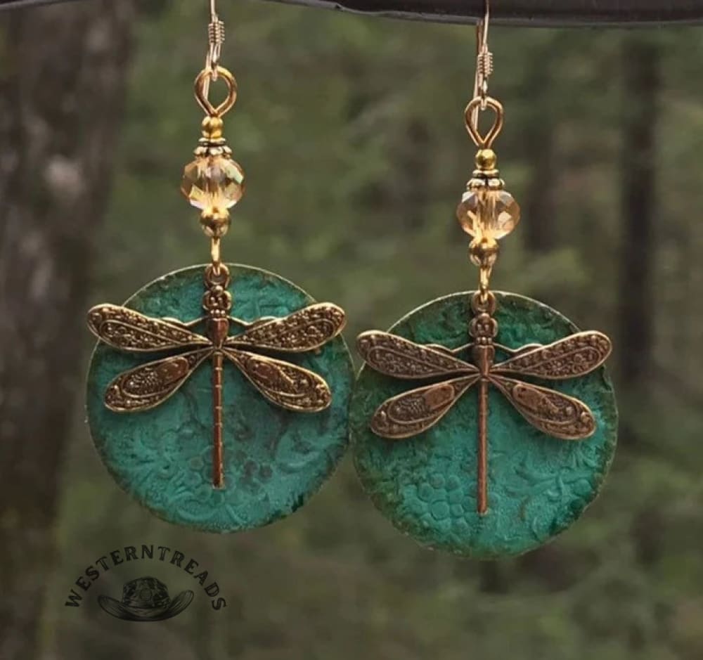 Dragonfly Golden Earrings
