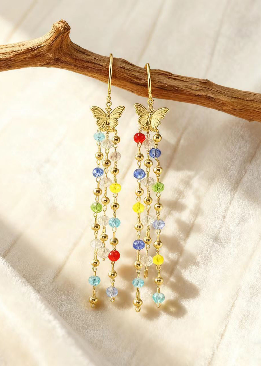 Tasseled Butterfly Acrylic Drop Earrings