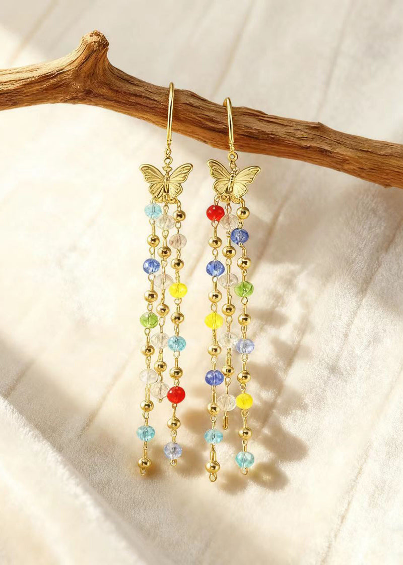 Tasseled Butterfly Acrylic Drop Earrings