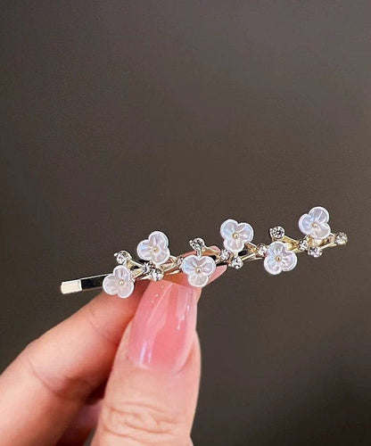 White Alloy Zircon Colored Glaze a Pair Hairpin