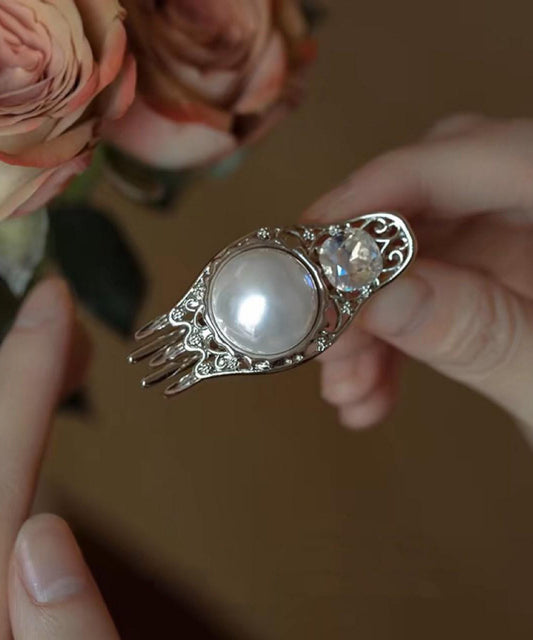 Unique Silk Alloy Zircon Pearl Crystal Hairpin