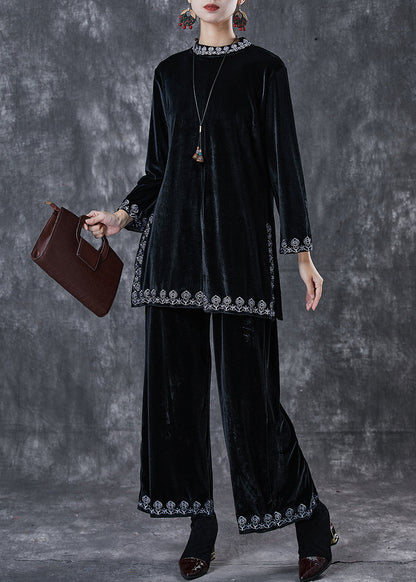 Organic Black Side Open Silm Fit Corduroy Sets 2 Pieces Spring