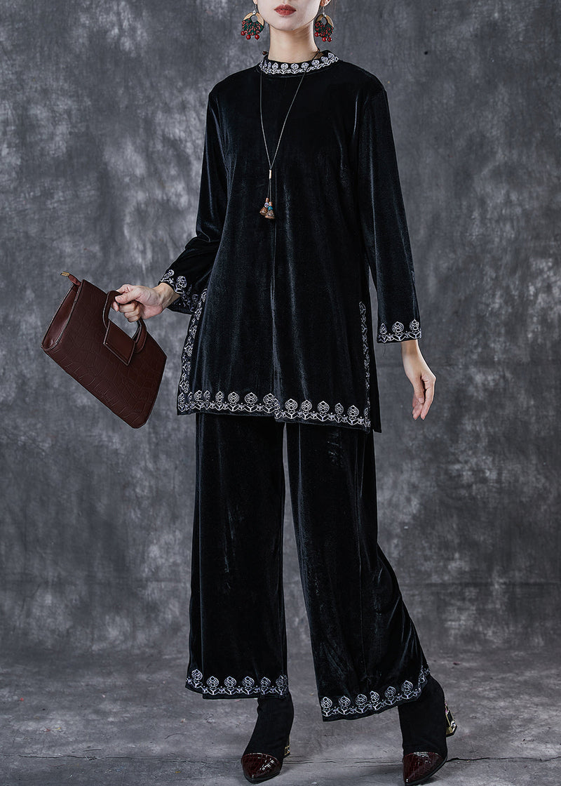 Organic Black Side Open Silm Fit Corduroy Sets 2 Pieces Spring