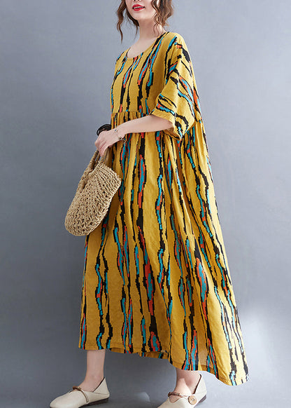 Yellow Holiday Dress Cinched Extra Large Hem Half Sleeve