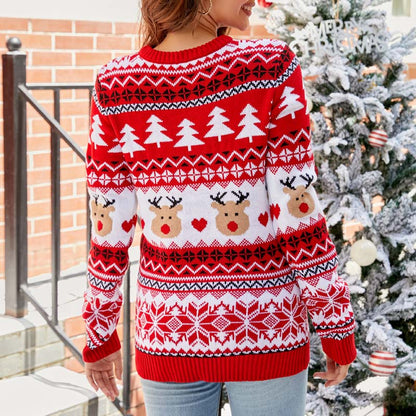 Knit Sweater with Christmas Pattern