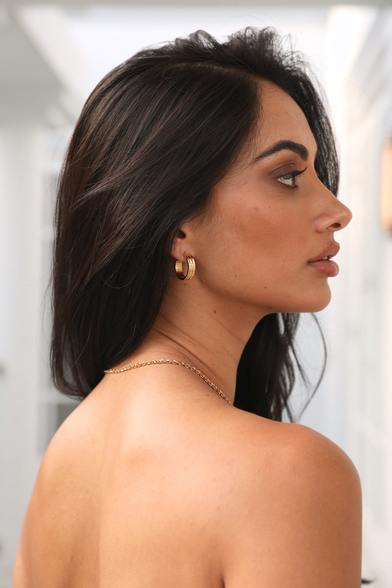 18k Gold Plated Fine Day Earrings