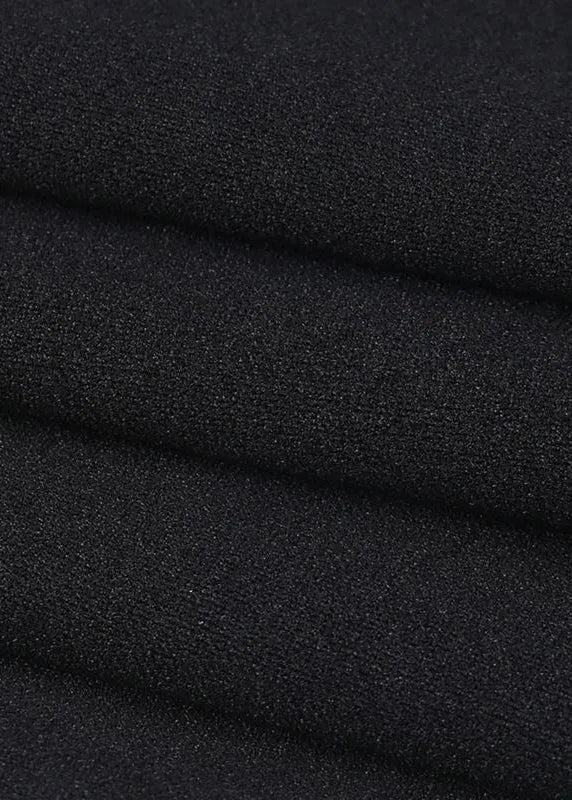 Black Button Tulle Patchwork Spandex Summer Pants High Waist