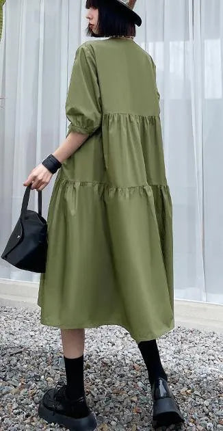 Grass Green Detachable Vest Dress Two Piece Suit