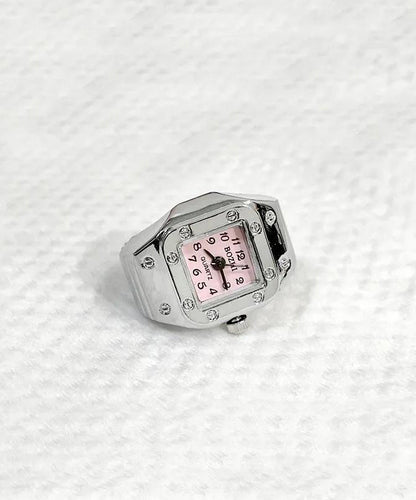Unique Red Stainless Steel Hardlex Crystal Finger Watch